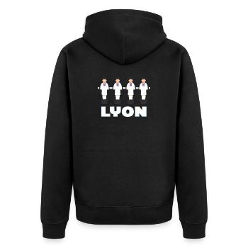 Lyon - Veste à capuche bio Premium Unisexe - noir - Dos - Nico (187cm)