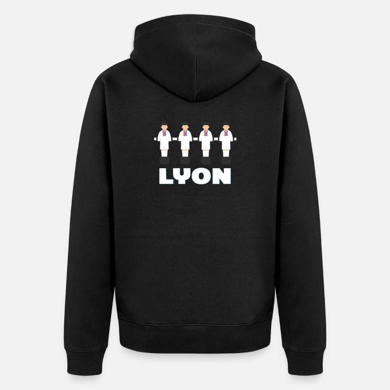 Lyon - Unisex Premium Bio Zip Hoodie - Schwarz
