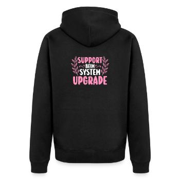 JGA Team Braut Junggesellinnenabschied - Unisex Premium Bio Zip Hoodie - Schwarz - Hinten - Nico (187cm)