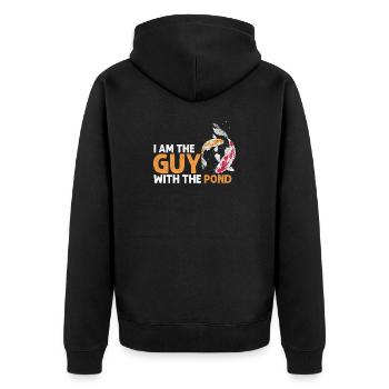 Je suis le gars avec le loisir amateur de carpes koi de l’étang - Veste à capuche bio Premium Unisexe - noir - Dos - Nico (187cm)