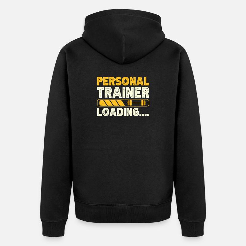 Fitness Motivation Coach Bodybuilder - Veste à capuche bio Premium Unisexe - noir