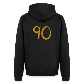 90 - Veste à capuche bio Premium Unisexe - noir - Dos - Nico (187cm)