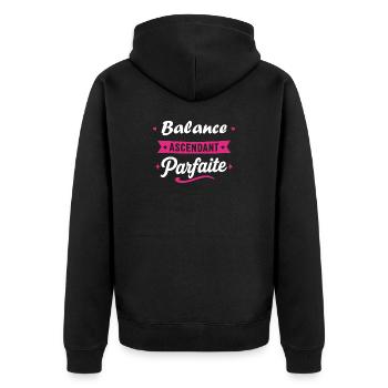 Balance Ascendant Parfaite - Veste à capuche bio Premium Unisexe - noir - Dos - Nico (187cm)
