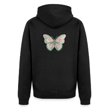 Papillon - Veste à capuche bio Premium Unisexe - noir - Dos - Nico (187cm)