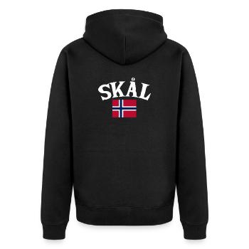 Norway Vacation Norge Fjords Travel Scandinavian - Unisex Premium Bio Zip Hoodie - Schwarz - Hinten - Nico (187cm)