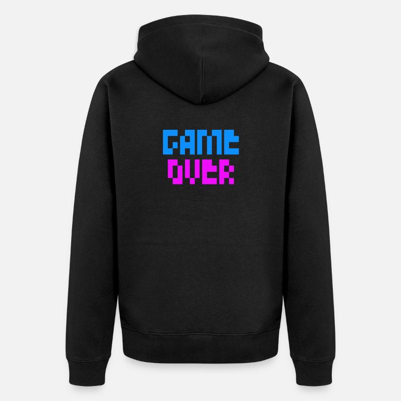 Game Over - Unisex Premium Bio Zip Hoodie - Schwarz