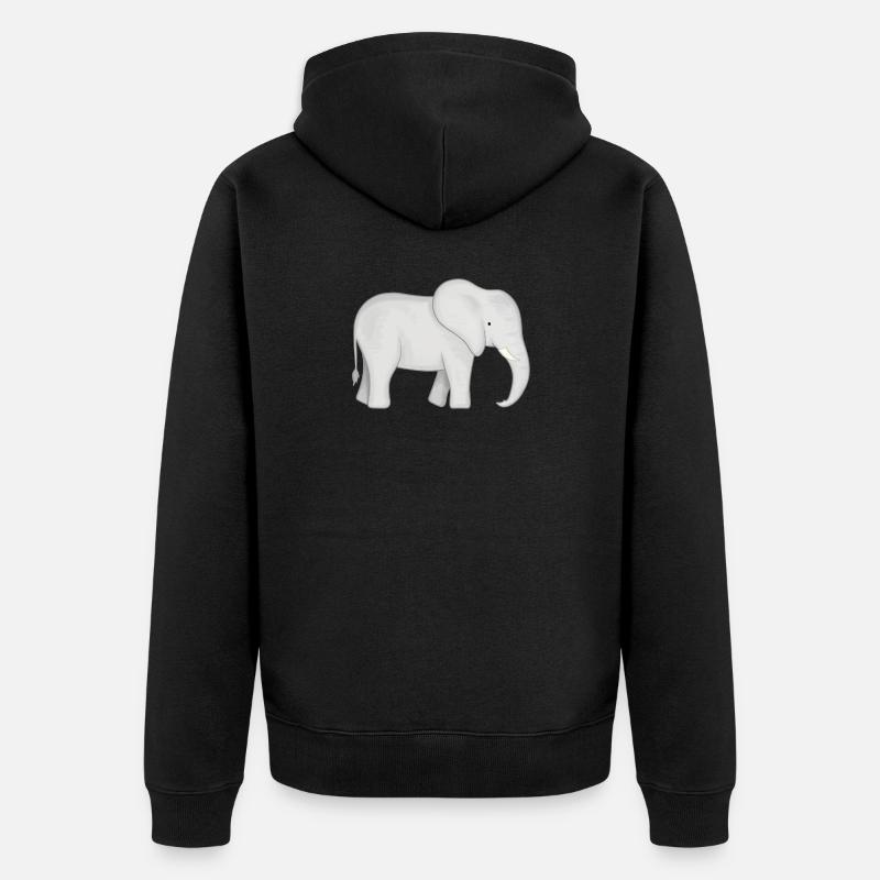 Bébé éléphant - Veste à capuche bio Premium Unisexe - noir