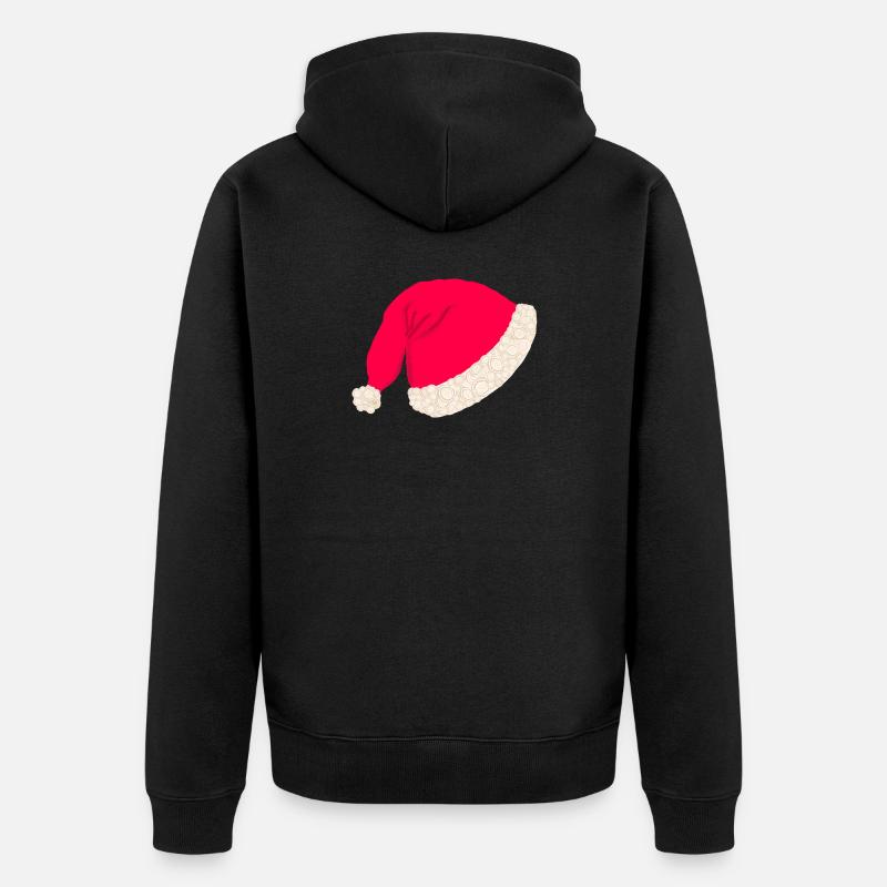 Chapeau de Noël sans texte - Veste à capuche bio Premium Unisexe - noir