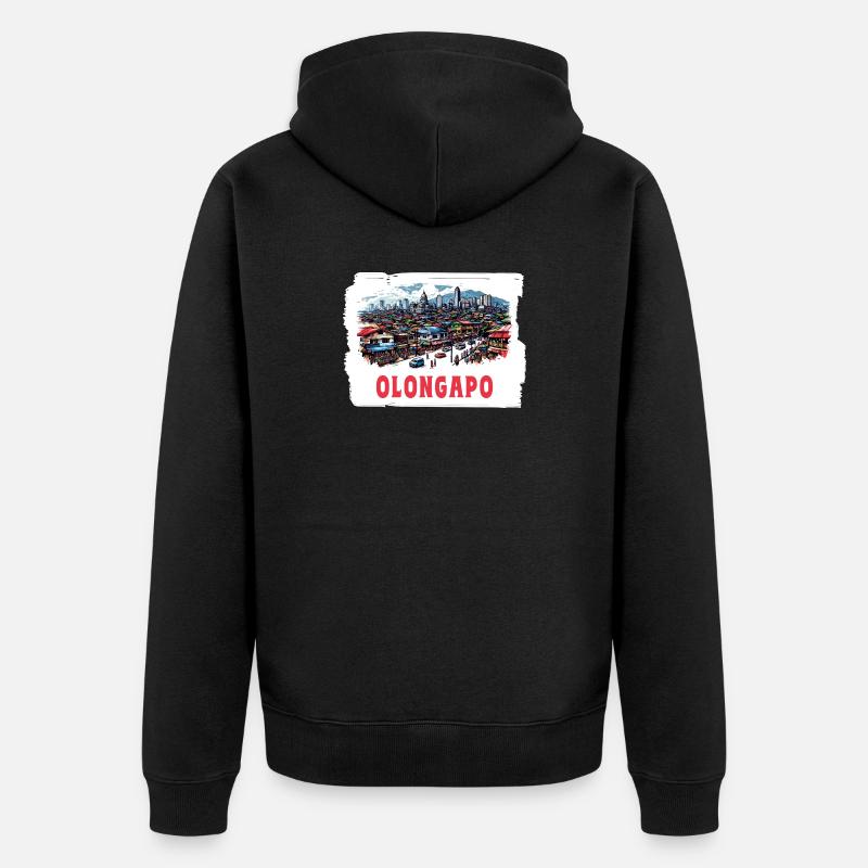 Olongapo ville Philippines vacances skyline - Veste à capuche bio Premium Unisexe - noir