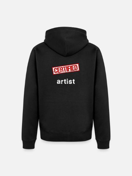 Artist - Unisex Premium Organic Zip Hoodie - black