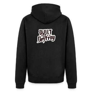 Built To Destroy - Unisex Premium Organic Zip Hoodie - black - Back - Nico (187cm)