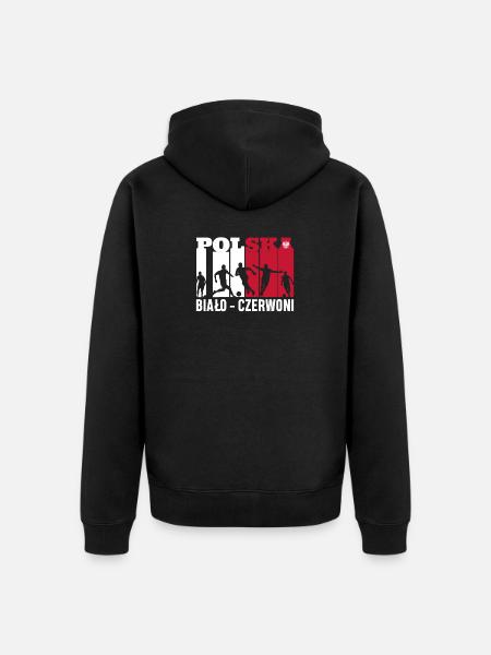 Polish football - Unisex Premium Organic Zip Hoodie - black