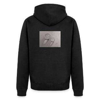 Transparent glass balls with shadow effect - Unisex Premium Organic Zip Hoodie - black - Back - Nico (187cm)