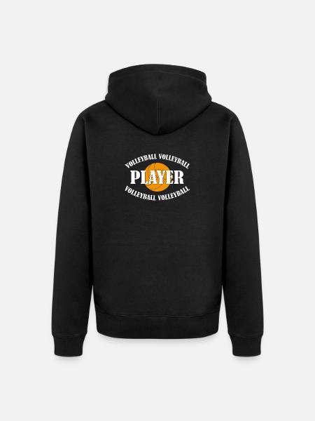 VOLLEYBALL PLAYER - Unisex Premium Organic Zip Hoodie - black