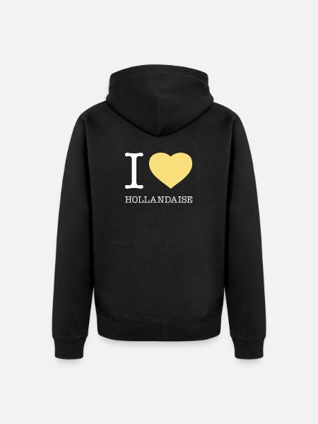 I LOVE HOLLANDAISE - Unisex Premium Organic Zip Hoodie - black