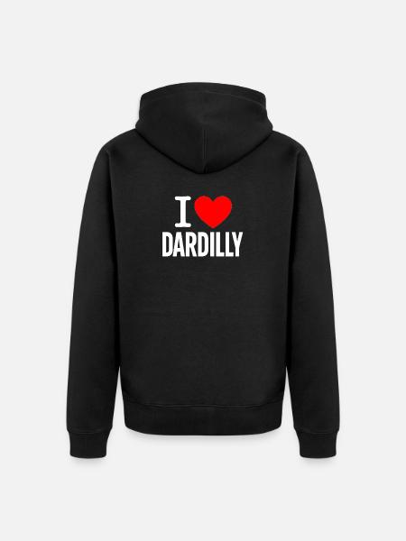 I LOVE DARDILLY - Unisex Premium Organic Zip Hoodie - black
