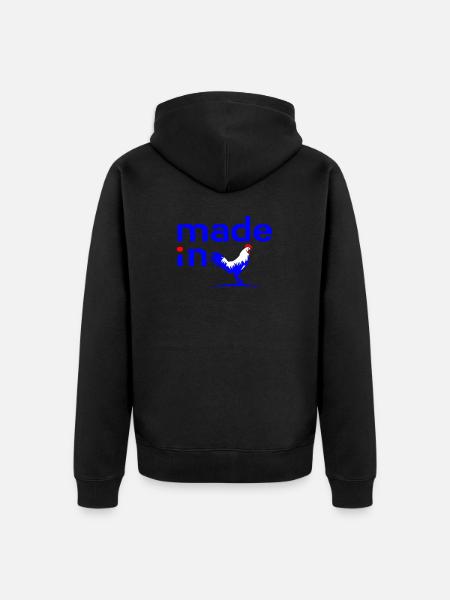 Made in France - Veste à capuche bio Premium Unisexe - noir