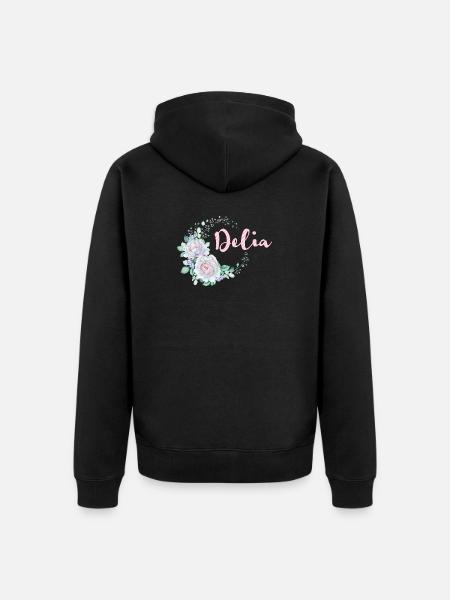 Pour Delia - Veste à capuche bio Premium Unisexe - noir