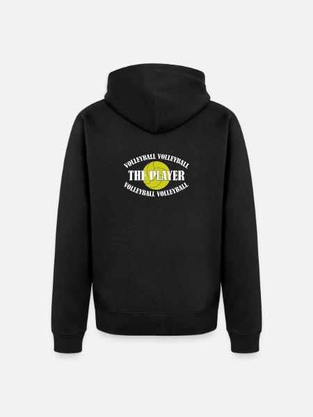 VOLLEYBALL - THE PLAYER - Unisex Premium Organic Zip Hoodie - black