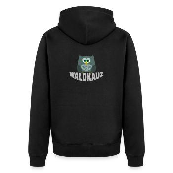 Tawny owl - Unisex Premium Organic Zip Hoodie - black - Back - Nico (187cm)