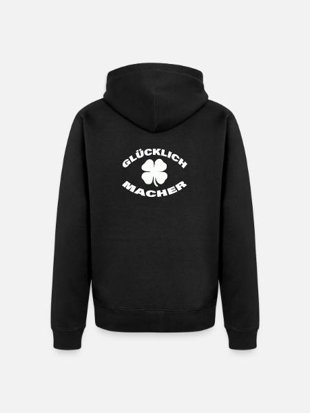 HAPPINESS MAKER - Unisex Premium Organic Zip Hoodie - black