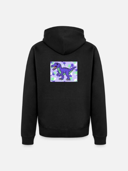 Baryonyx Dino - Unisex Premium Bio Zip Hoodie - Schwarz