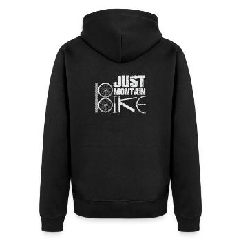 BMX Fahrrad Spruch bmx biker - Unisex Premium Bio Zip Hoodie - Schwarz - Hinten - Nico (187cm)