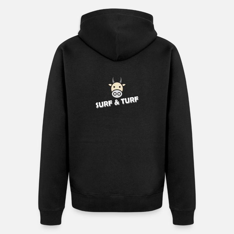 SURF & TURF - Veste à capuche bio Premium Unisexe - noir