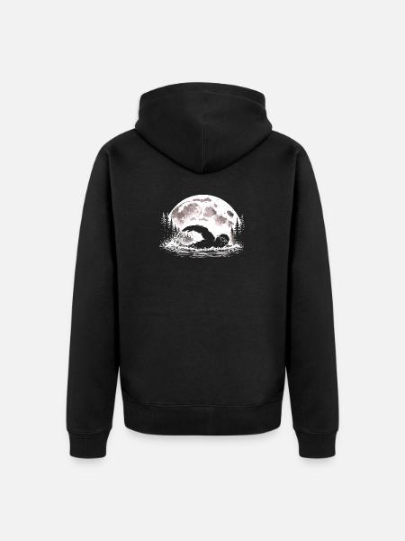 Bigfoot Float - Unisex Premium Organic Zip Hoodie - black