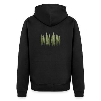 Forêt Nature Arbres Nature Nature Amoureux de la nature - Veste à capuche bio Premium Unisexe - noir - Dos - Nico (187cm)