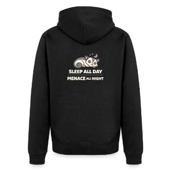 Sugar Glider Mom Exotischer Haustierliebhaber - Unisex Premium Bio Zip Hoodie - Schwarz - Hinten - Nico (187cm)