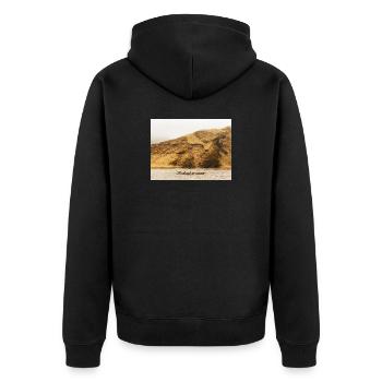 L’Islande en hiver - Veste à capuche bio Premium Unisexe - noir - Dos - Nico (187cm)