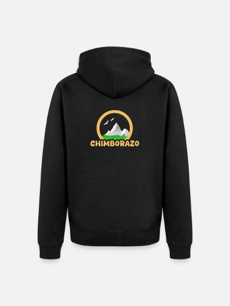 Wandern Chimborazo - Unisex Premium Bio Zip Hoodie - Schwarz