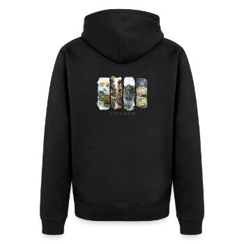 Voyage de vacances au Vietnam – Thème nature et culture - Veste à capuche bio Premium Unisexe - noir - Dos - Nico (187cm)
