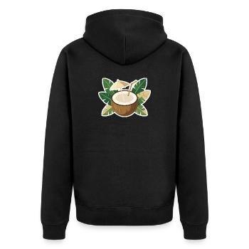 Refroidisseur de l’île Coconut - Veste à capuche bio Premium Unisexe - noir - Dos - Nico (187cm)