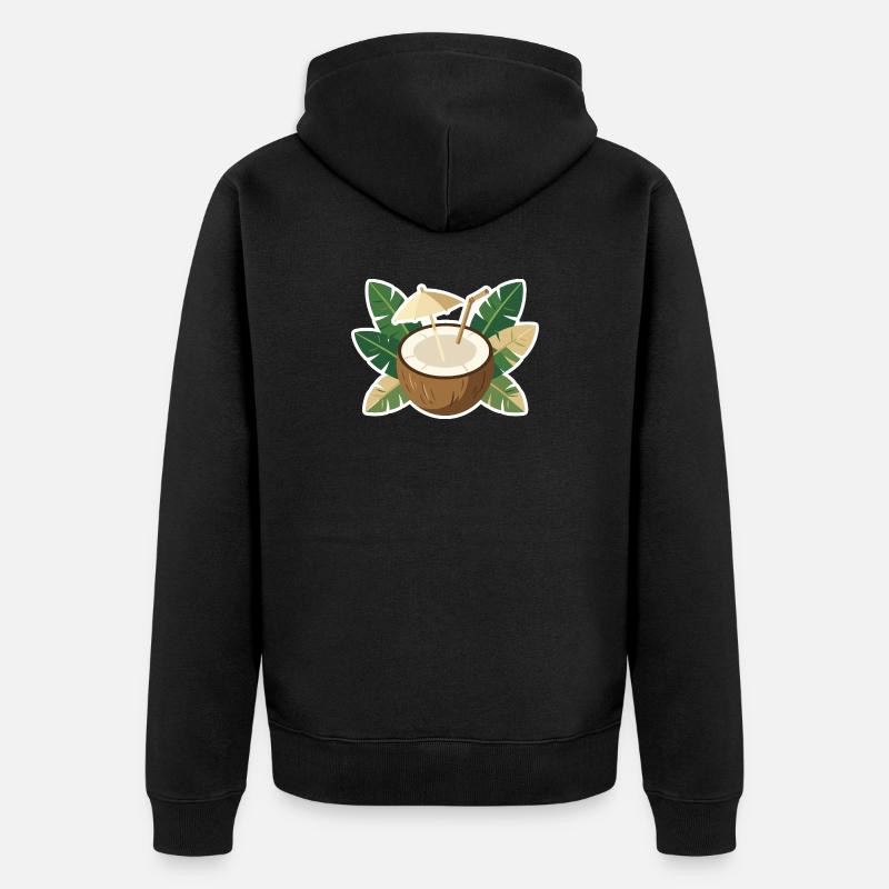 Refroidisseur de l’île Coconut - Veste à capuche bio Premium Unisexe - noir
