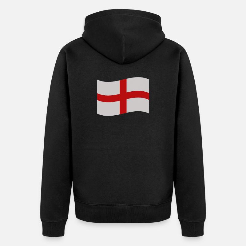 Drapeau anglais - Veste à capuche bio Premium Unisexe - noir