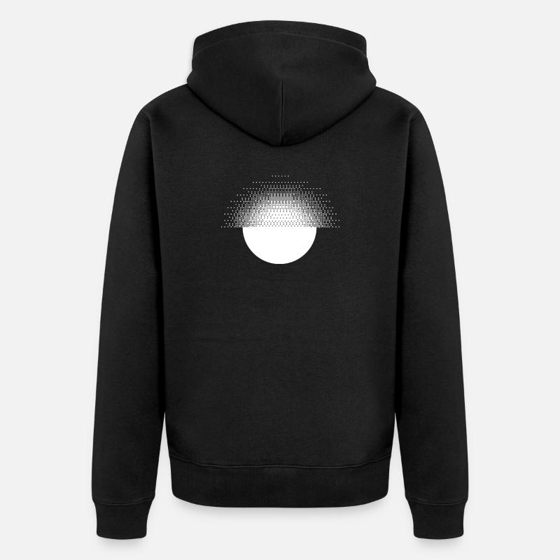Geometrisches Sonnendesign - Unisex Premium Bio Zip Hoodie - Schwarz