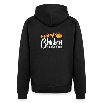 Chicken Whisperer Chicken Chicken Keeper Chickens - Unisex Premium Organic Zip Hoodie - black - Back - Nico (187cm)