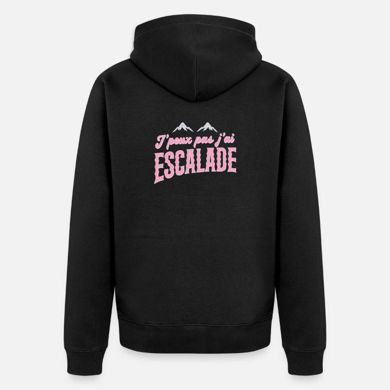 Escalade Rose Retro J'peux pas - Veste à capuche bio Premium Unisexe - noir