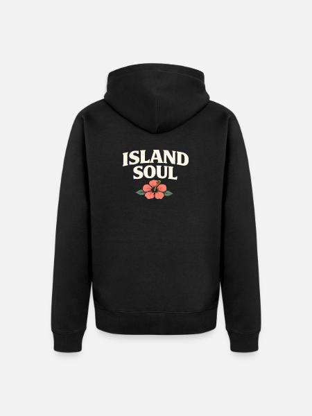 Island Soul Hibiscus - Unisex Premium Organic Zip Hoodie - black