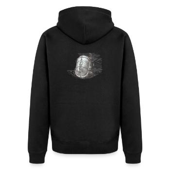 Vintage Lantern Sketch - Unisex Premium Organic Zip Hoodie - black - Back - Nico (187cm)