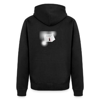 Nie Wieder Alkohol Flaschen-Symbol - Unisex Premium Bio Zip Hoodie - Schwarz - Hinten - Nico (187cm)