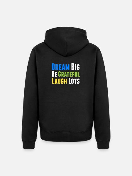 Positive Thinking Inspirational Motivational - Unisex Premium Organic Zip Hoodie - black