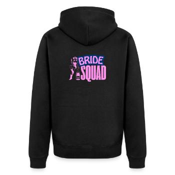 Bride Squad Party Vibe - Unisex Premium Organic Zip Hoodie - black - Back - Nico (187cm)