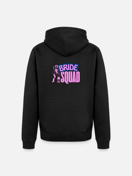 Bride Squad Party Vibe - Unisex Premium Organic Zip Hoodie - black