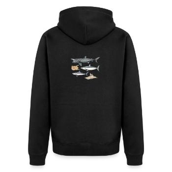 Requins - Requins - Requins - Veste à capuche bio Premium Unisexe - noir - Dos - Nico (187cm)