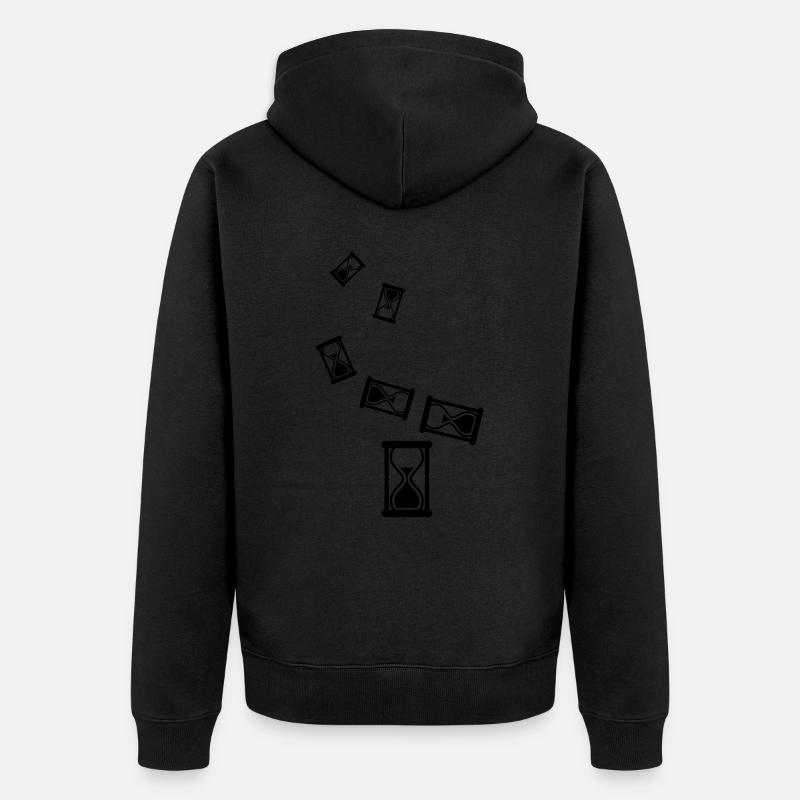 Icône de sablier - Veste à capuche bio Premium Unisexe - noir