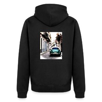 Rêve de La Havane - 2 - Veste à capuche bio Premium Unisexe - noir - Dos - Nico (187cm)