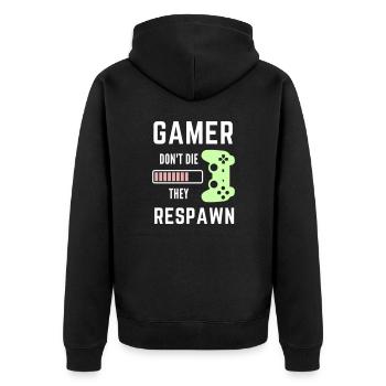 Gamer Joystick Gaming Controller Respawn Disant 1 - Veste à capuche bio Premium Unisexe - noir - Dos - Nico (187cm)